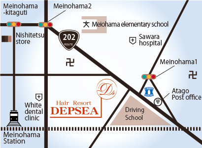 姪浜へのアクセスマップ